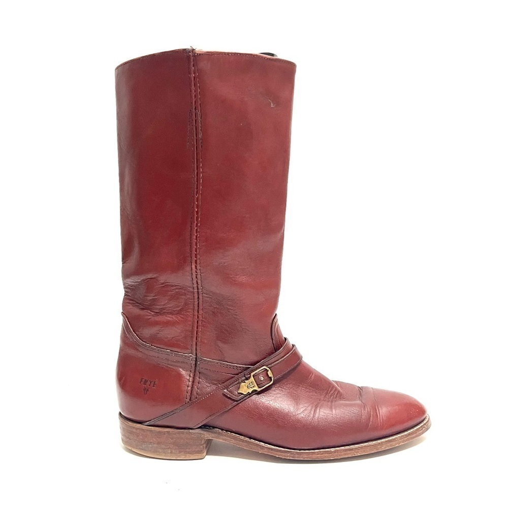 FRYE | Vintage 1990s men’s oxblood leather pull on western riding boots
